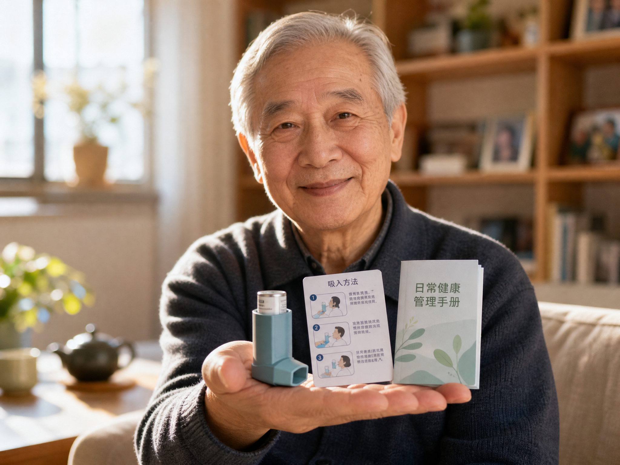 一位慈祥的老年男性，面带温暖微笑，表情祥和安宁，展现安详晚年的… - 图片创意预览