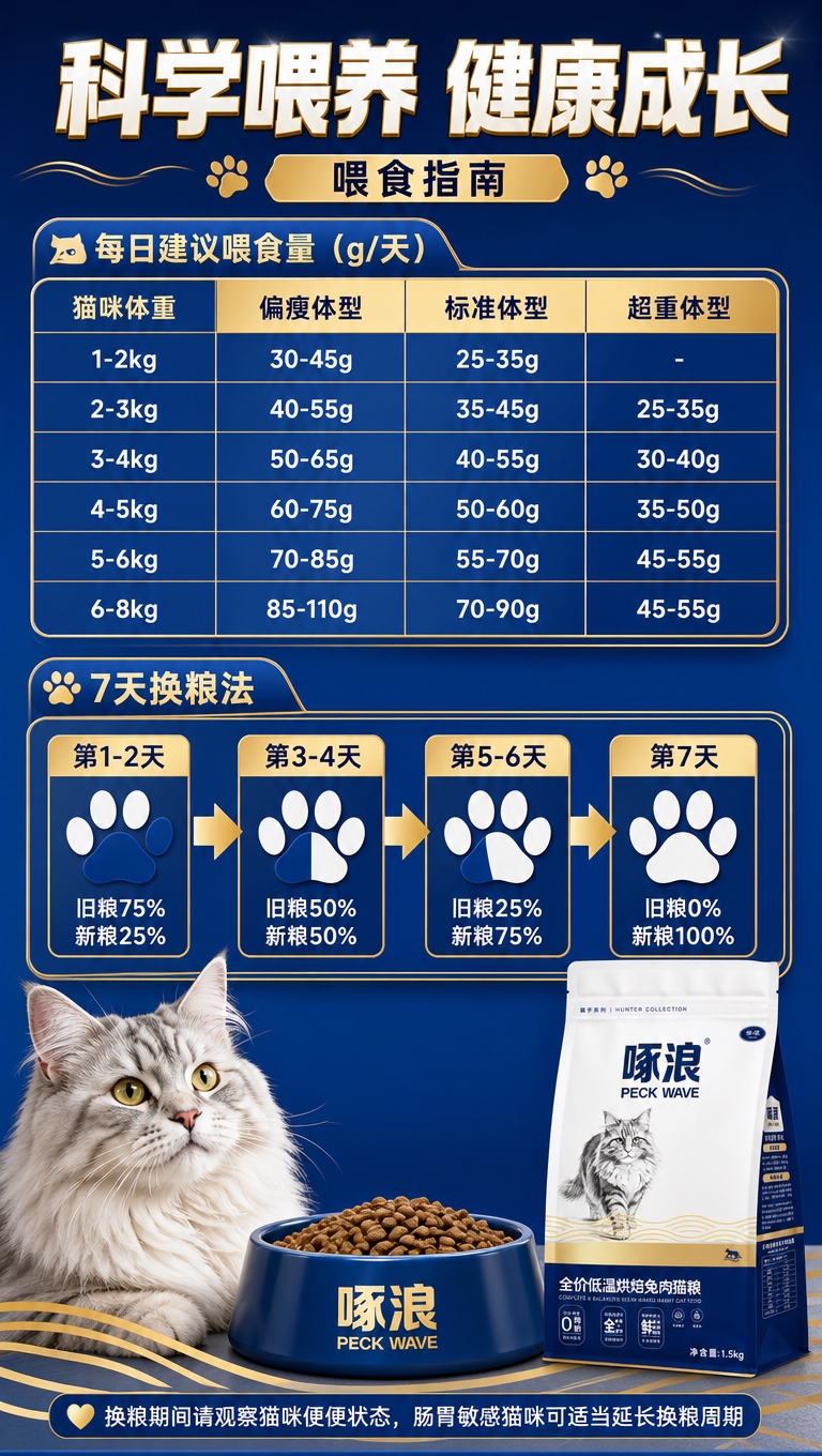 [商品] 使用【图7】每日建议喂食量表格和7天换粮法信息，保留… - 图片创意预览