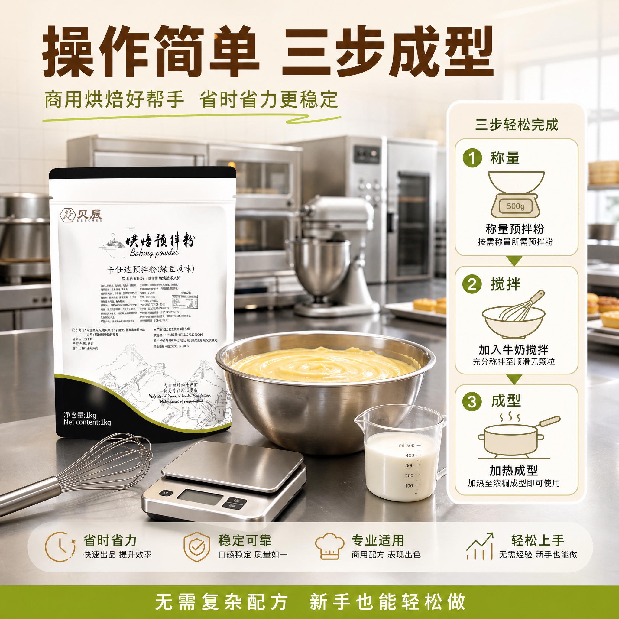 [主图-4] 使用场景与操作便捷性，展示商用烘焙场景下的使用体… - 图片创意预览