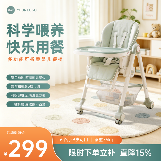 儿童家具促销活动实景线上渠道电商主图预览效果