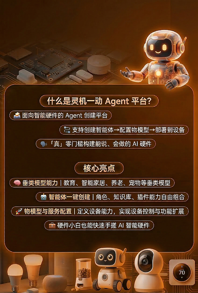 帮我把左上角的2句话文案都去掉，右上角的logo也去掉，然后底部的2个门锁换成宠物陪伴机器人和摄像头，要求融入背景，和谐，其他的整个风格样式都保持不变