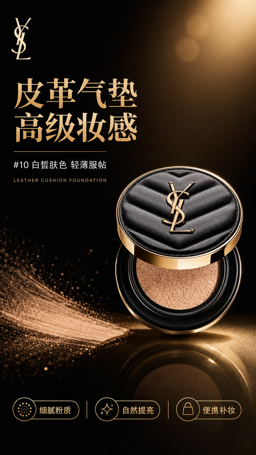 [第1张] 详情页头图-YSL圣罗兰皮革气垫#10白皙肤色 主… - 图片创意预览