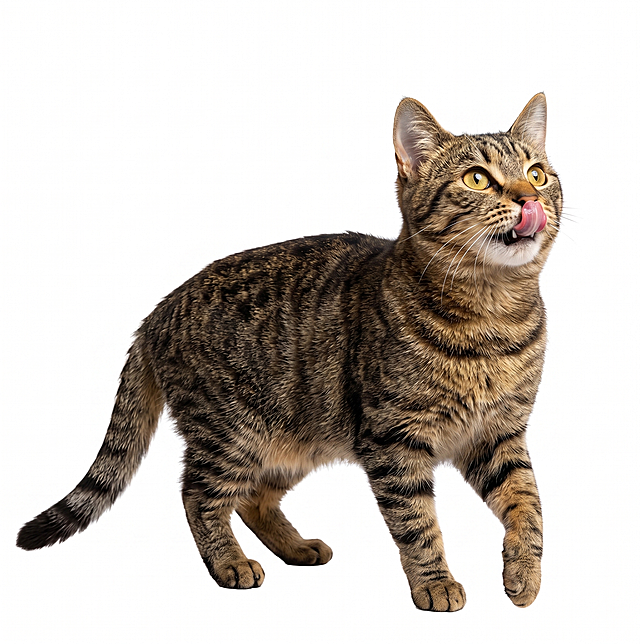 姿势不变，变成狸花猫，加上身体