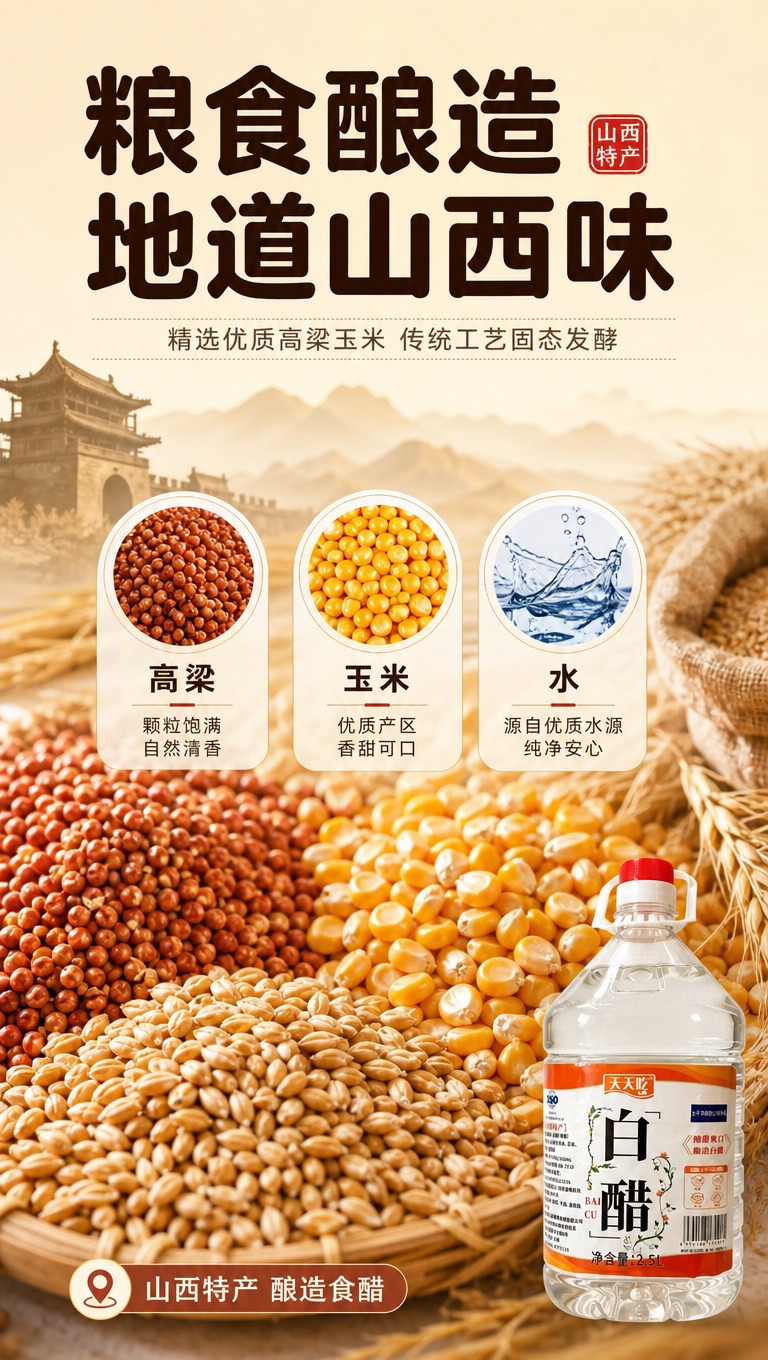 [商品] 使用【图1】天天吃酿造白醋2.5L桶装；保留透明塑料… - 图片创意预览