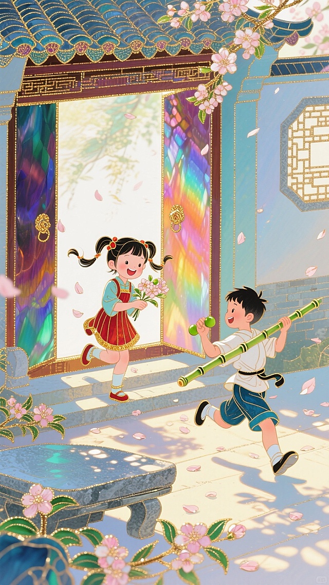 “妾发初覆额，折花门前剧。郎骑竹马来，绕床弄青梅。