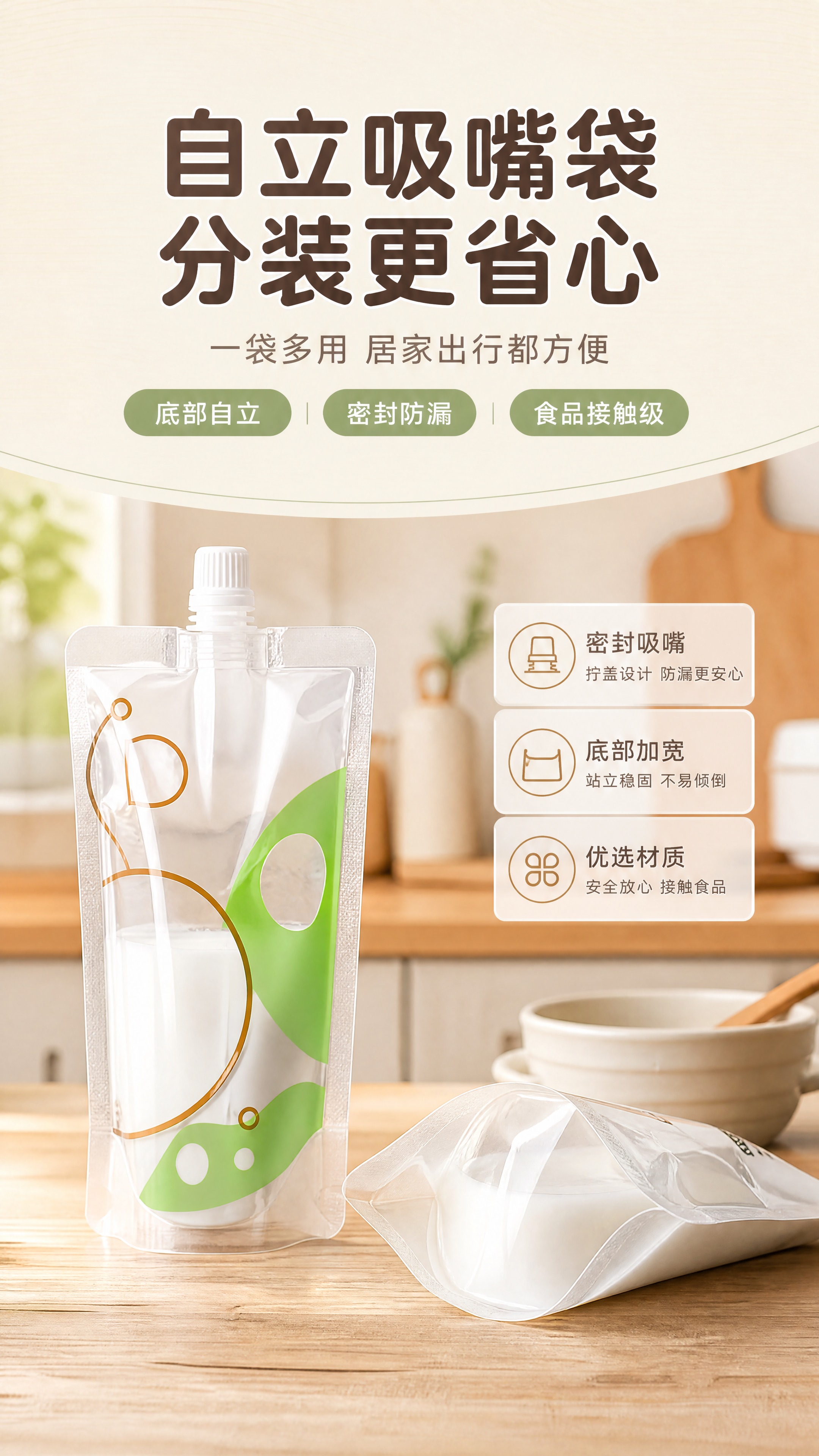 [商品] 使用【图1】透明自立吸嘴袋；保留透明袋身、白色吸嘴盖… - 图片创意预览