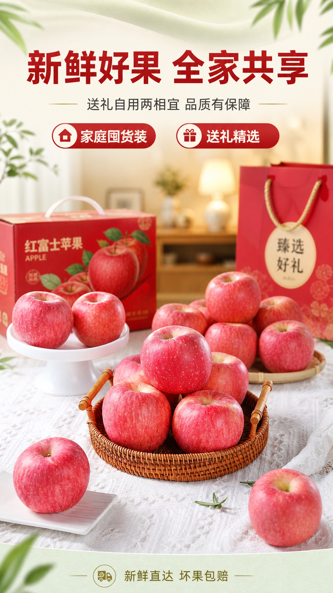 [商品] 使用【图5】陕西红富士苹果整果场景图；保留苹果的红色… - 图片创意预览