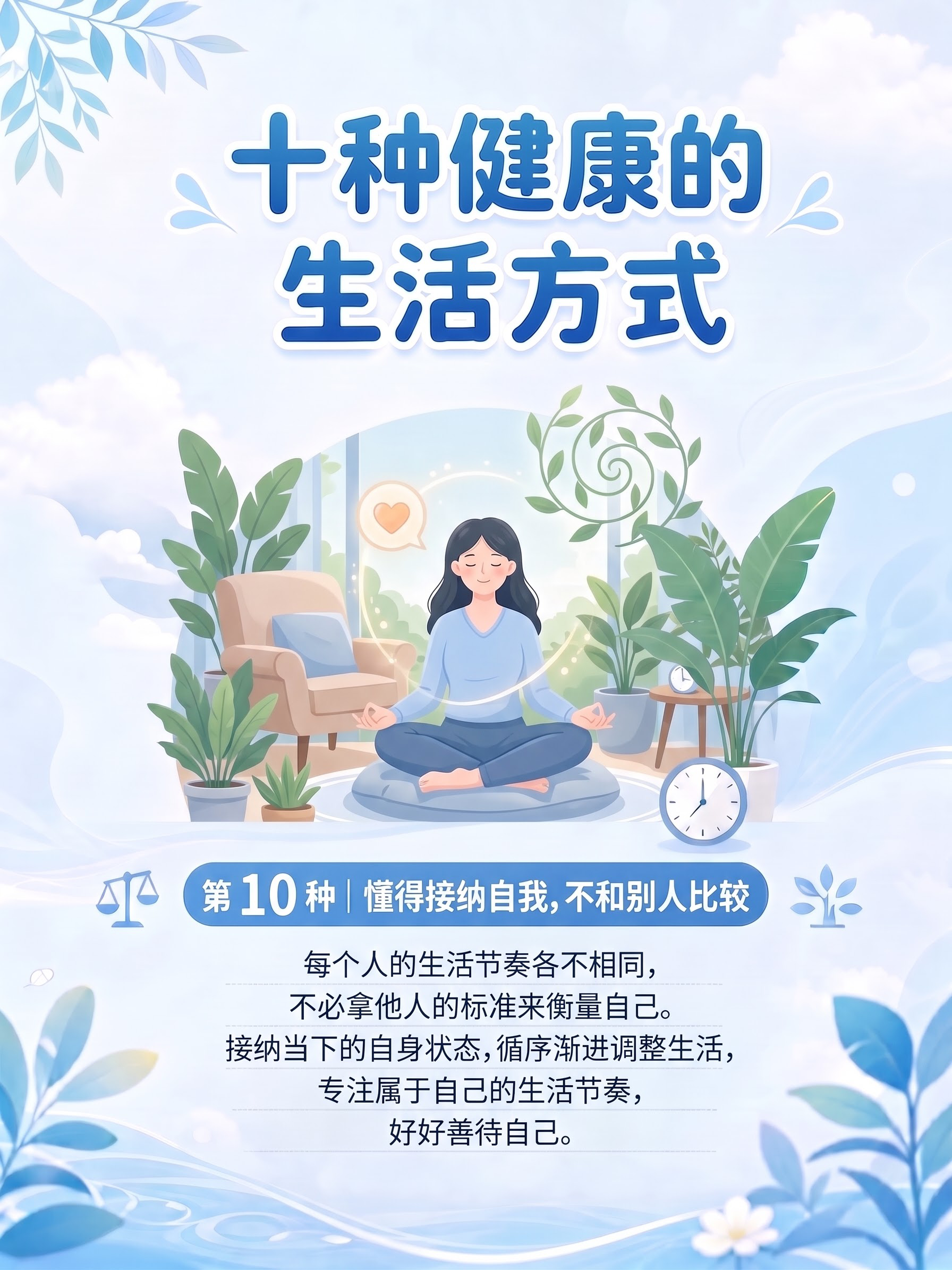 标题不变，内容改为：第 10 种｜懂得接纳自我，不和别人比较… - 图片创意预览