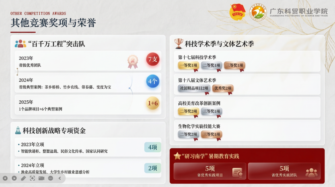 美化这张其他竞赛奖项与荣誉可视化图，保持背景图片不动，优化视觉效果，让展示更清晰美观预览效果