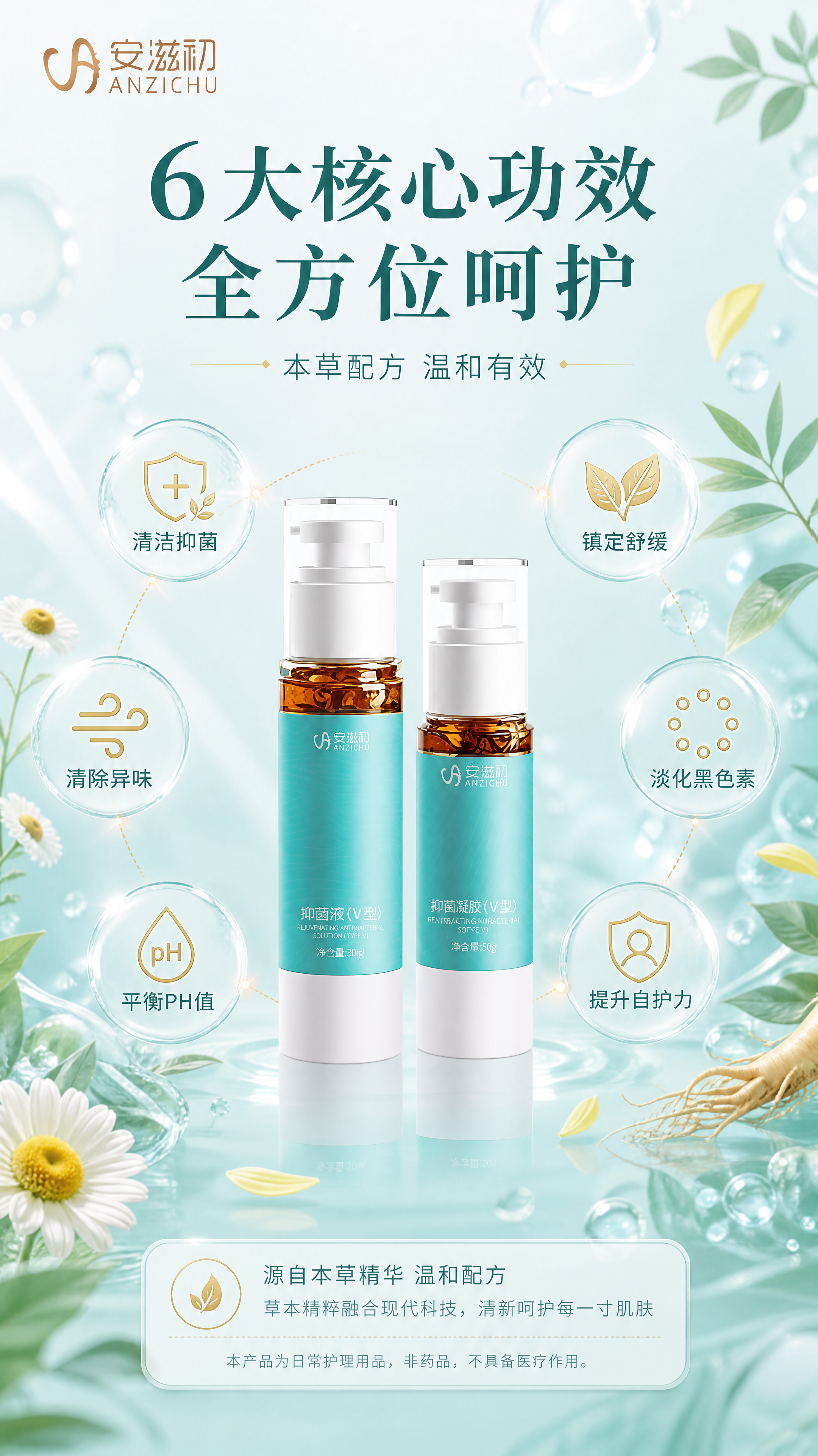 [商品] 使用【图1】抑菌液(V型)和抑菌凝胶(V型)产品图；… - 图片创意预览
