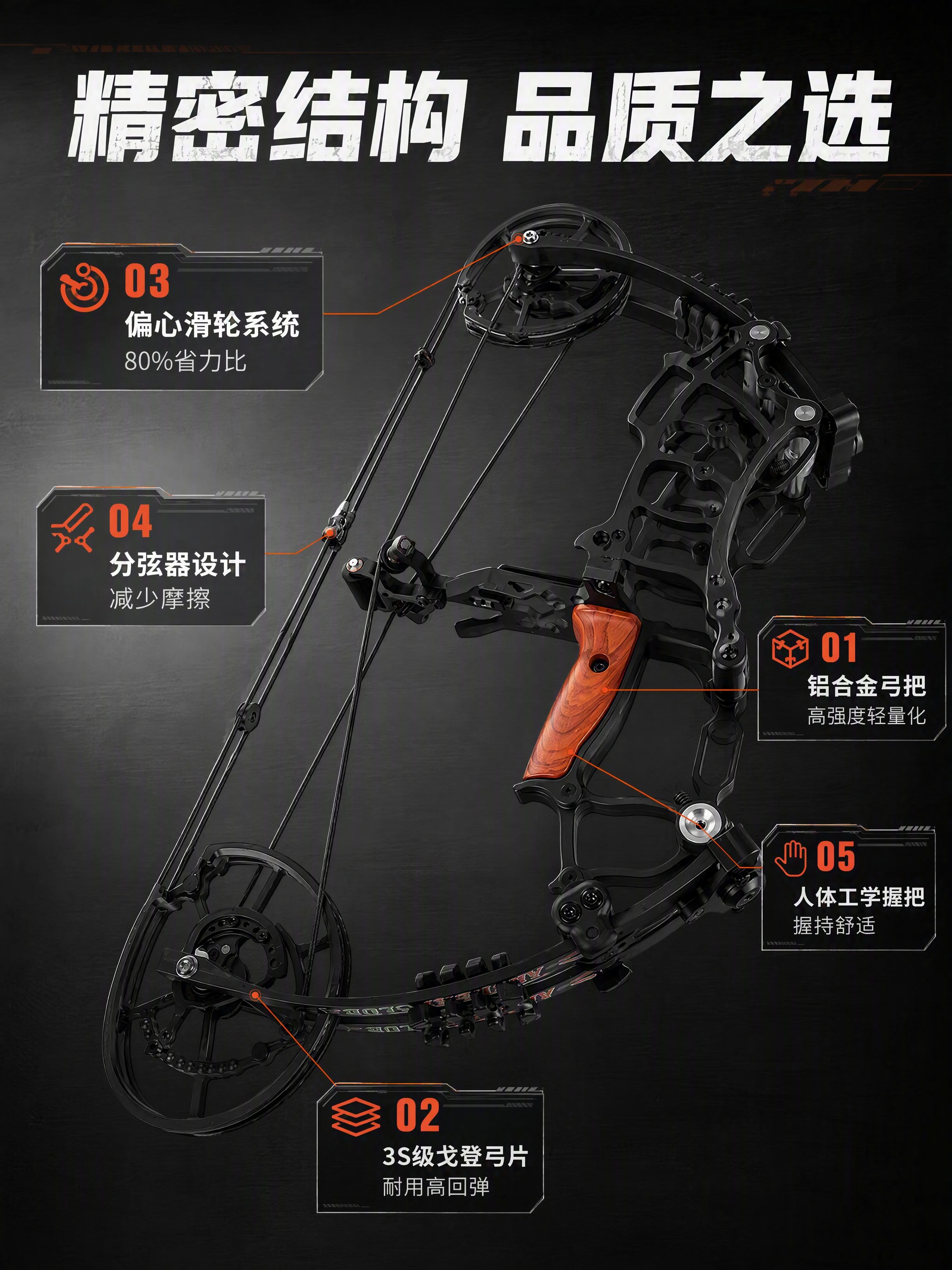 [商品] 使用【图1】黑色恶棍两用弓整体图；保留铝合金镂空弓把… - 图片创意预览