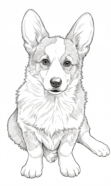 只保留狗狗，背景线条消除预览效果