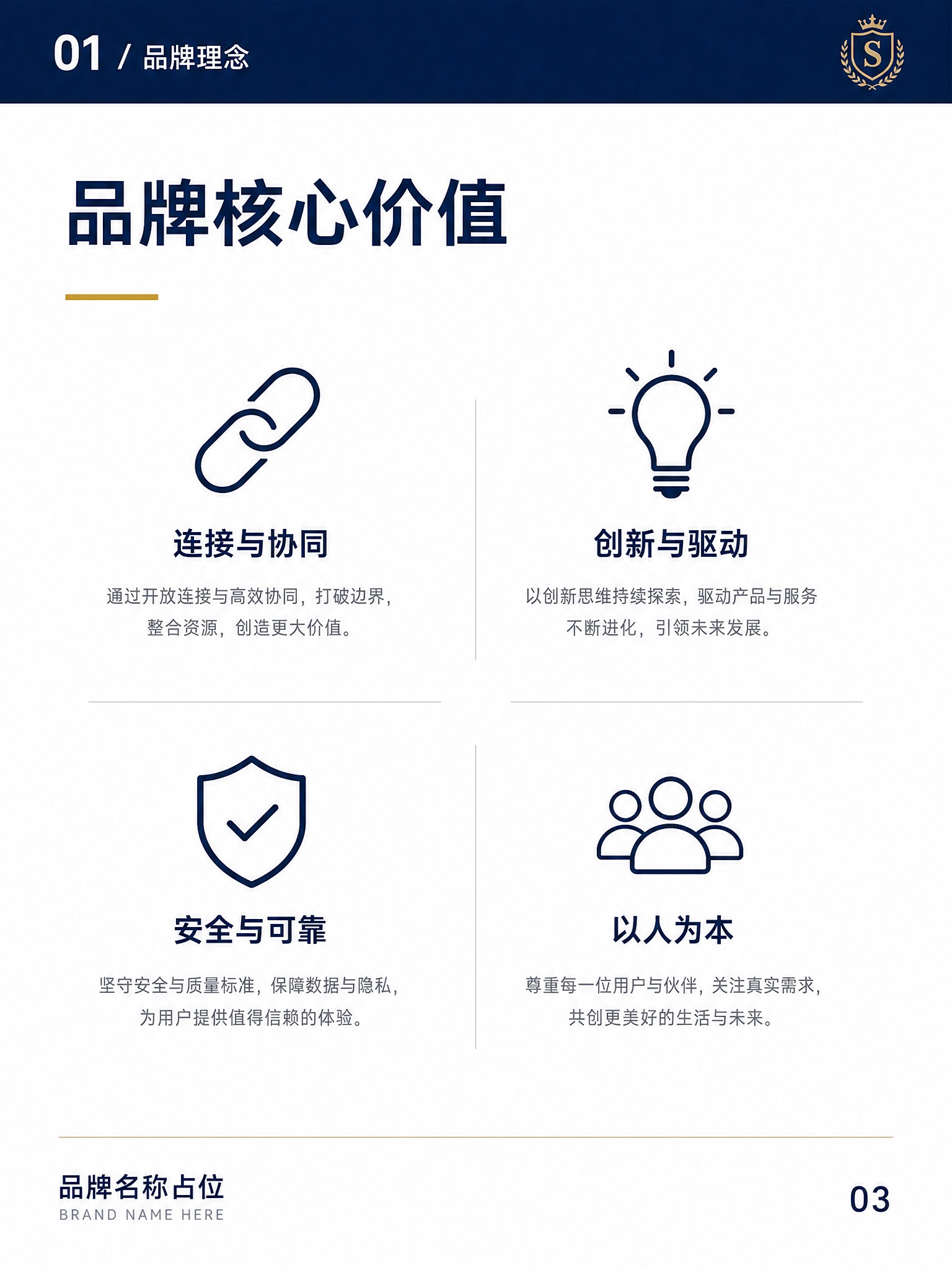 品牌手册内页设计，竖版A4比例，专业权威风格，白色背景。页面顶… - 图片创意预览