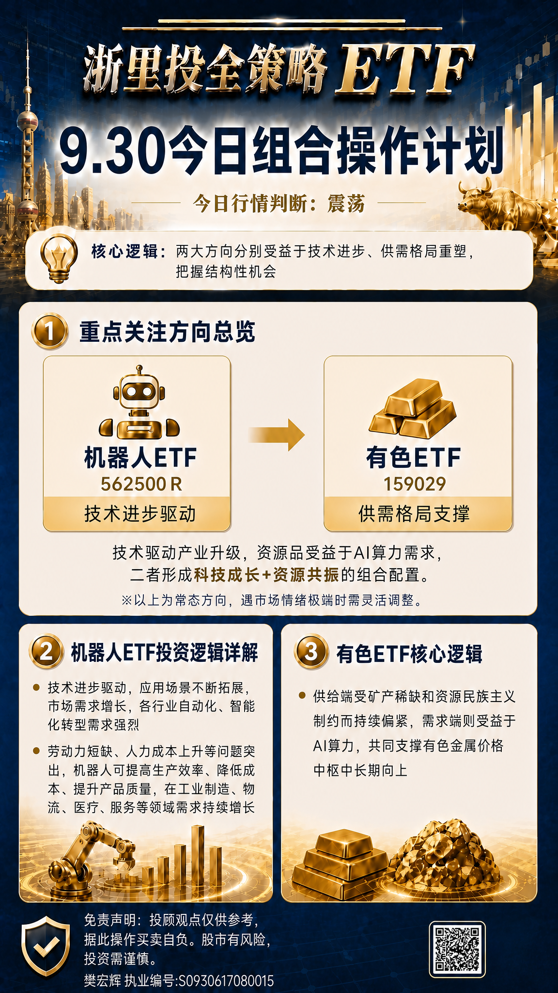 基于参考图版式骨架进行修改，底板背景、深蓝金色金融风格、整体布… - 图片创意预览