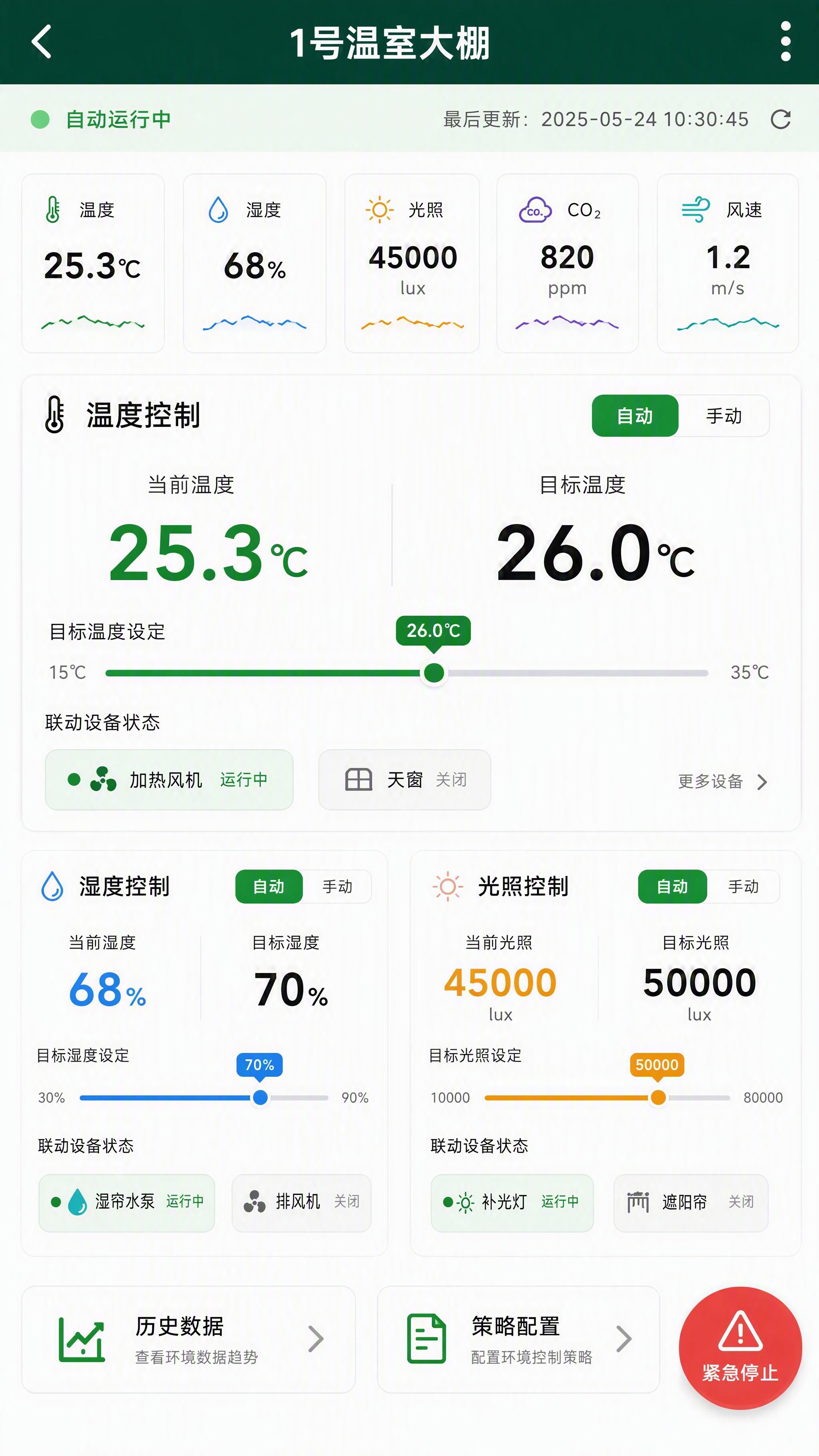 企业级智慧农业温室环控详情页设计，白色背景为主，只有顶部导航栏… - 图片创意预览