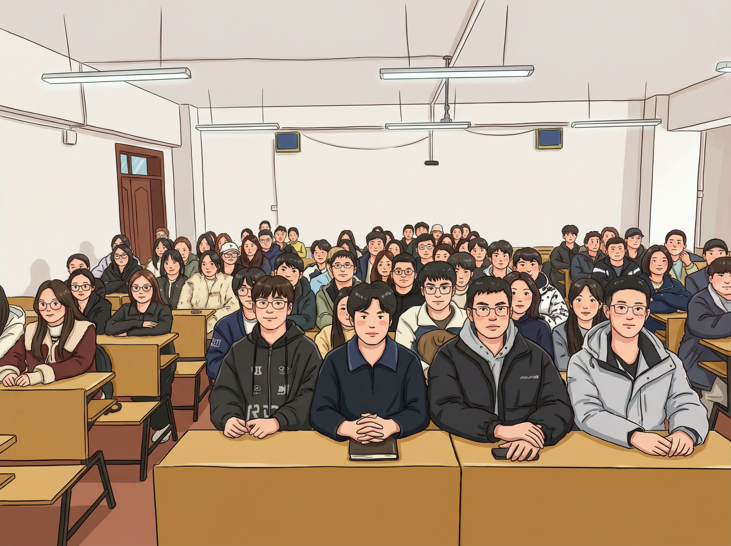 请帮我把这张照片变成卡通手绘风的合照 - 图片创意预览
