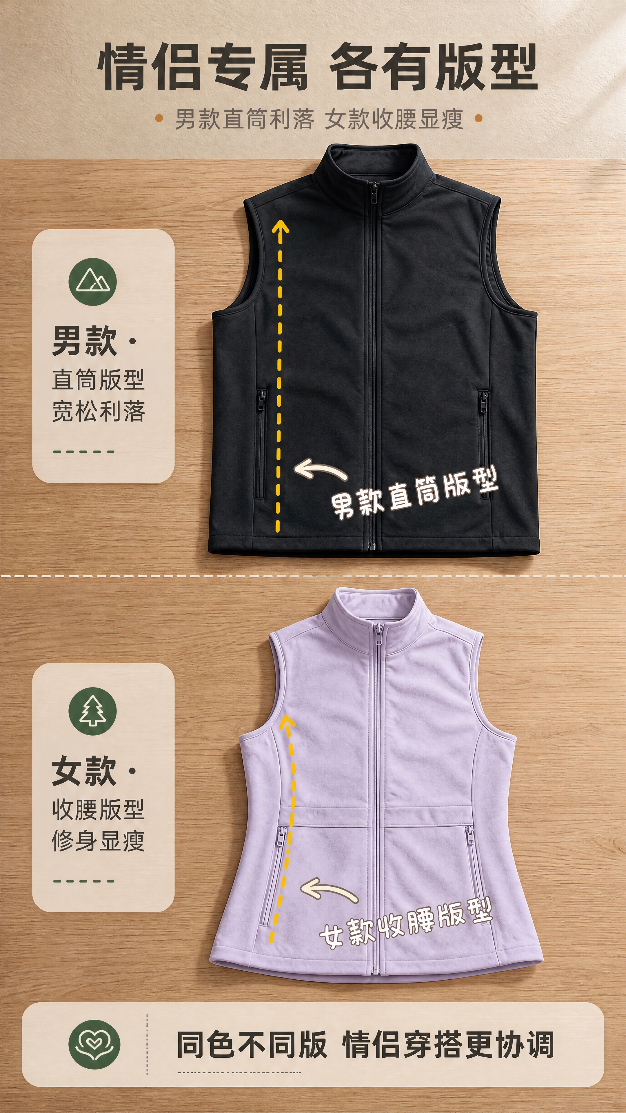 [商品] 使用【图5】男女款版型对比平铺图；商品处理：保留男款… - 图片创意预览