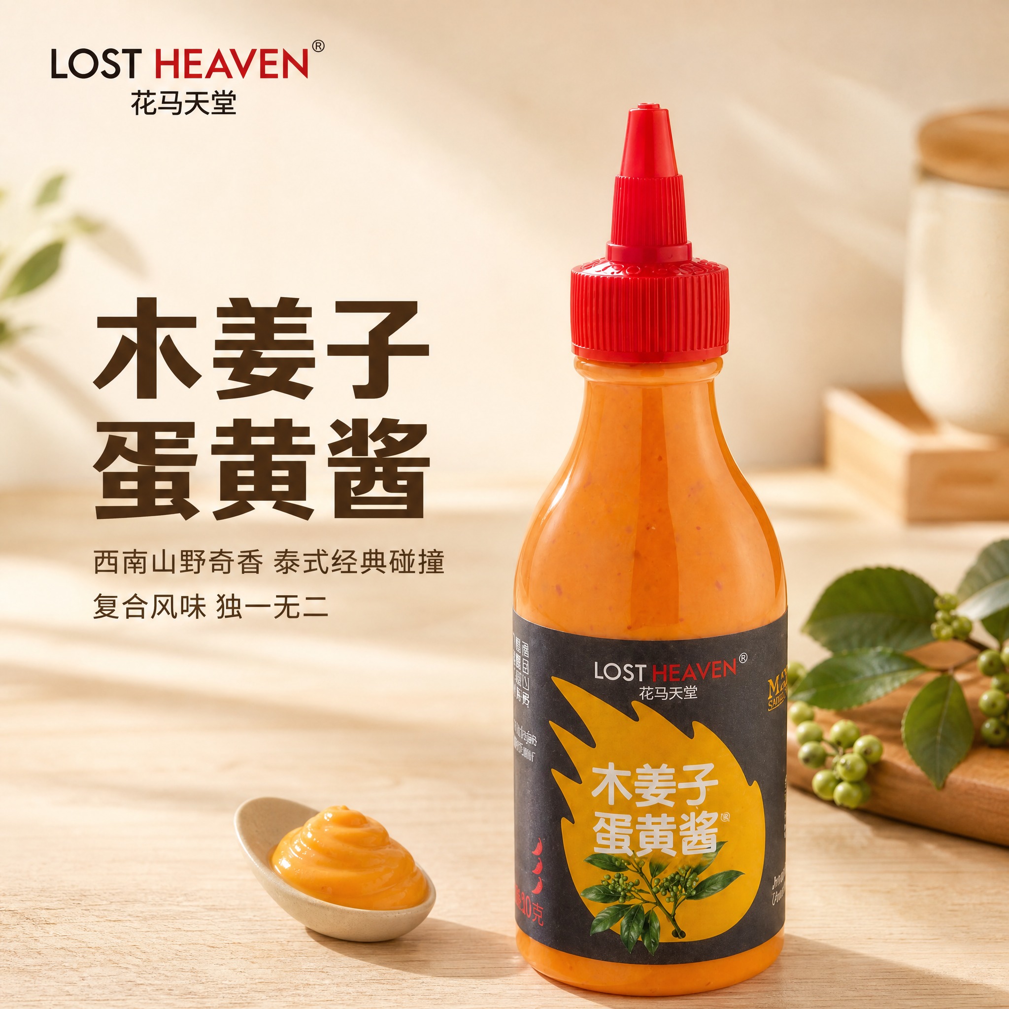 [主图-1 首图] 花马天堂木姜子蛋黄酱 高端首图 突出产品主… - 图片创意预览