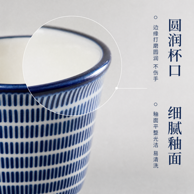 「图片1」，生成一套主图（8张「图片1」「图片1」），适配淘宝/天猫平台，主图比例为1:1日式寿司茶杯水杯日韩料理火锅餐厅和风陶瓷杯子居酒屋酒店饮料杯直径尺寸8CM高6.5CM预览效果