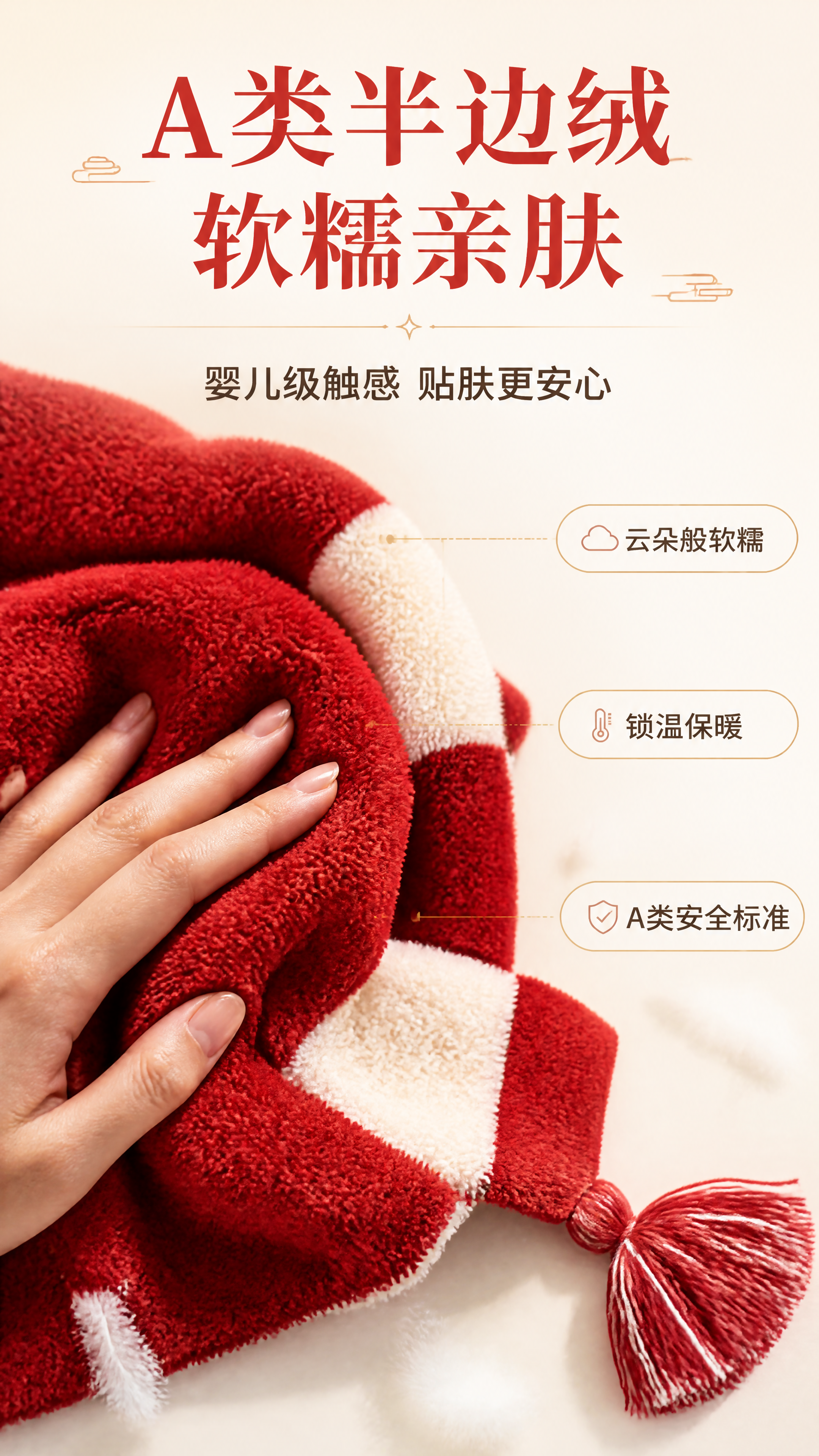 [商品] 使用【图3】A类半边绒国风祥瑞针织毯面料细节；商品处… - 图片创意预览