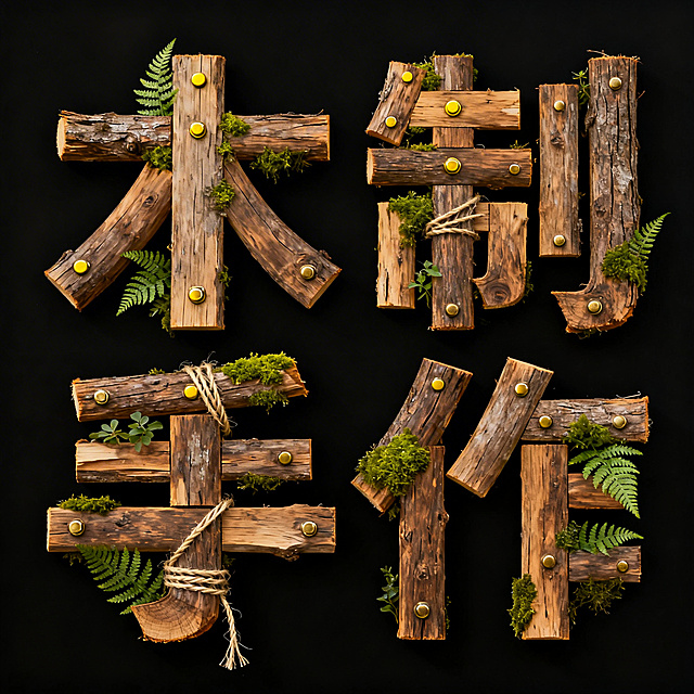 3D字体——木板/手工/原生态