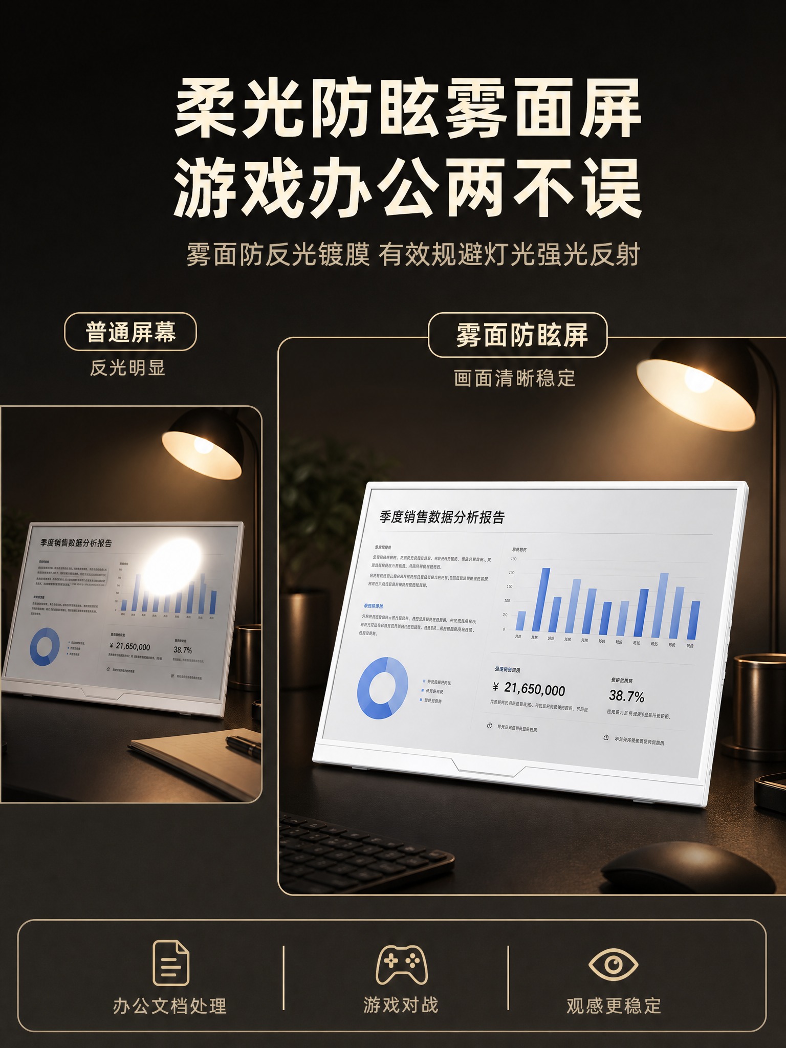 [商品] 使用【图2】正面45度斜侧视图白色便携显示屏；保留素… - 图片创意预览
