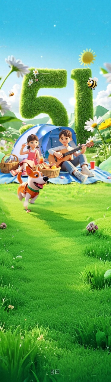 上面草地延伸下来预览效果