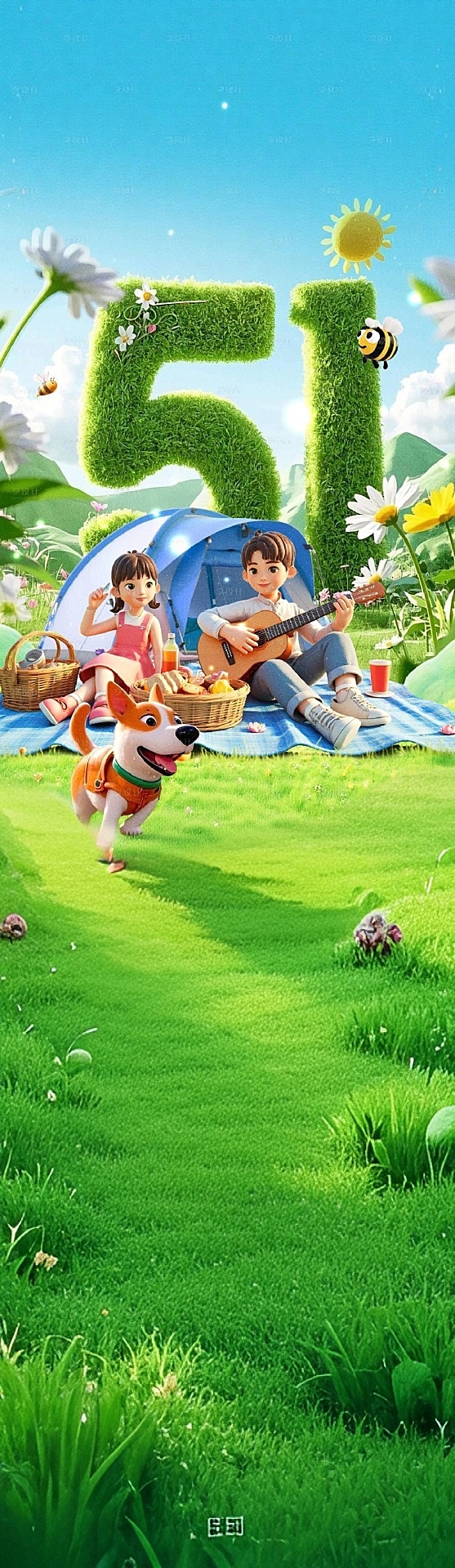 上面草地延伸下来