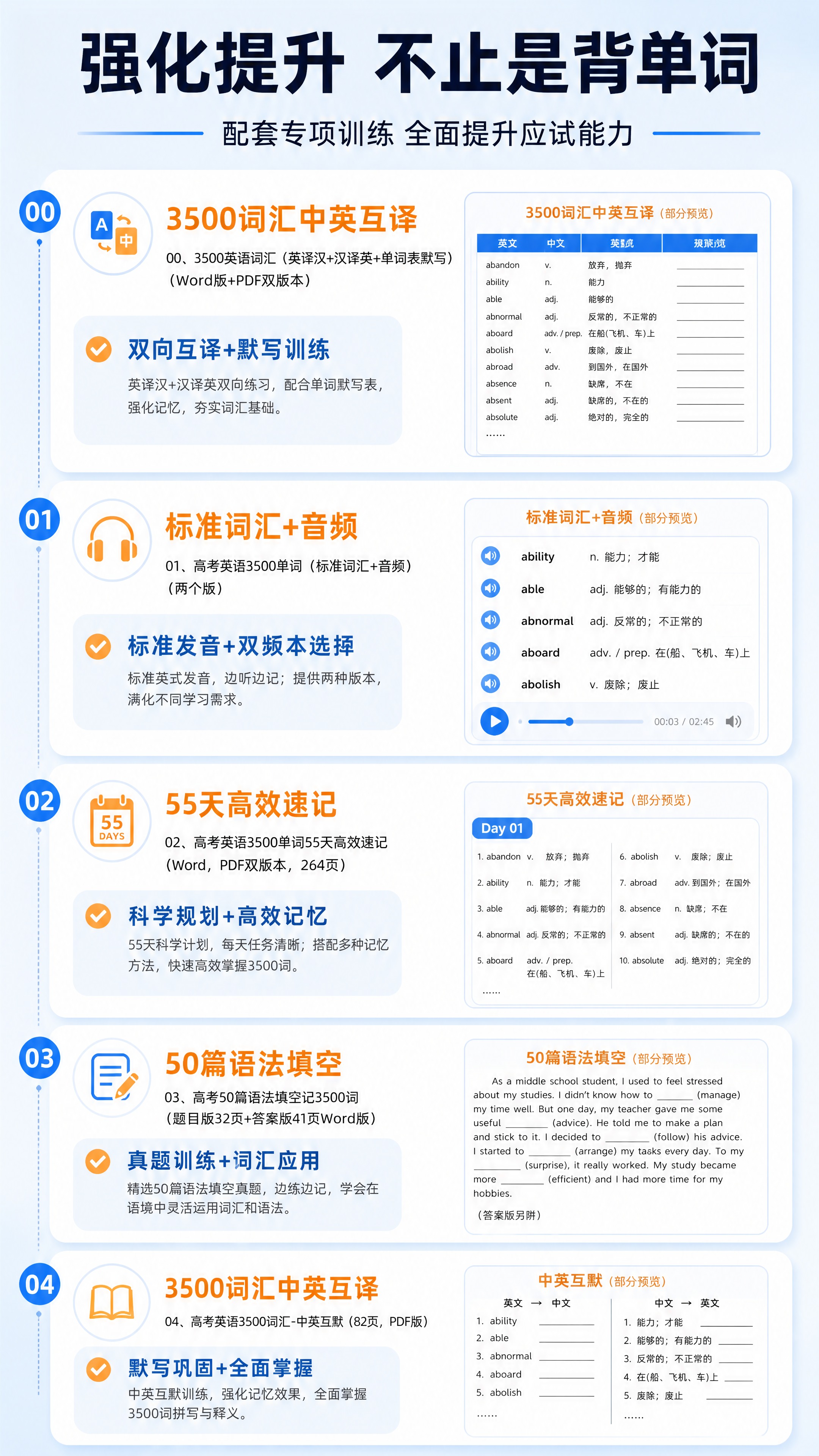 [商品] 使用【图1】中"全新版3500词汇强化提升内容"板块… - 图片创意预览