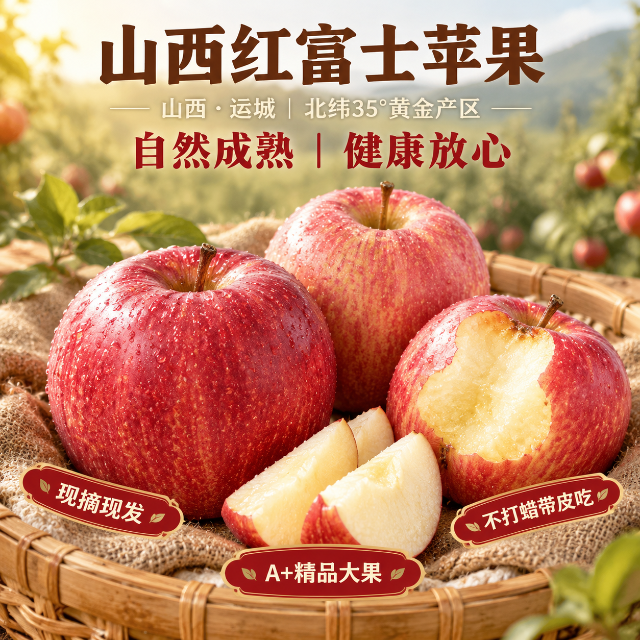 京东电商主图，800×800像素，1:1比例。背景为自然编织竹… - 图片创意预览