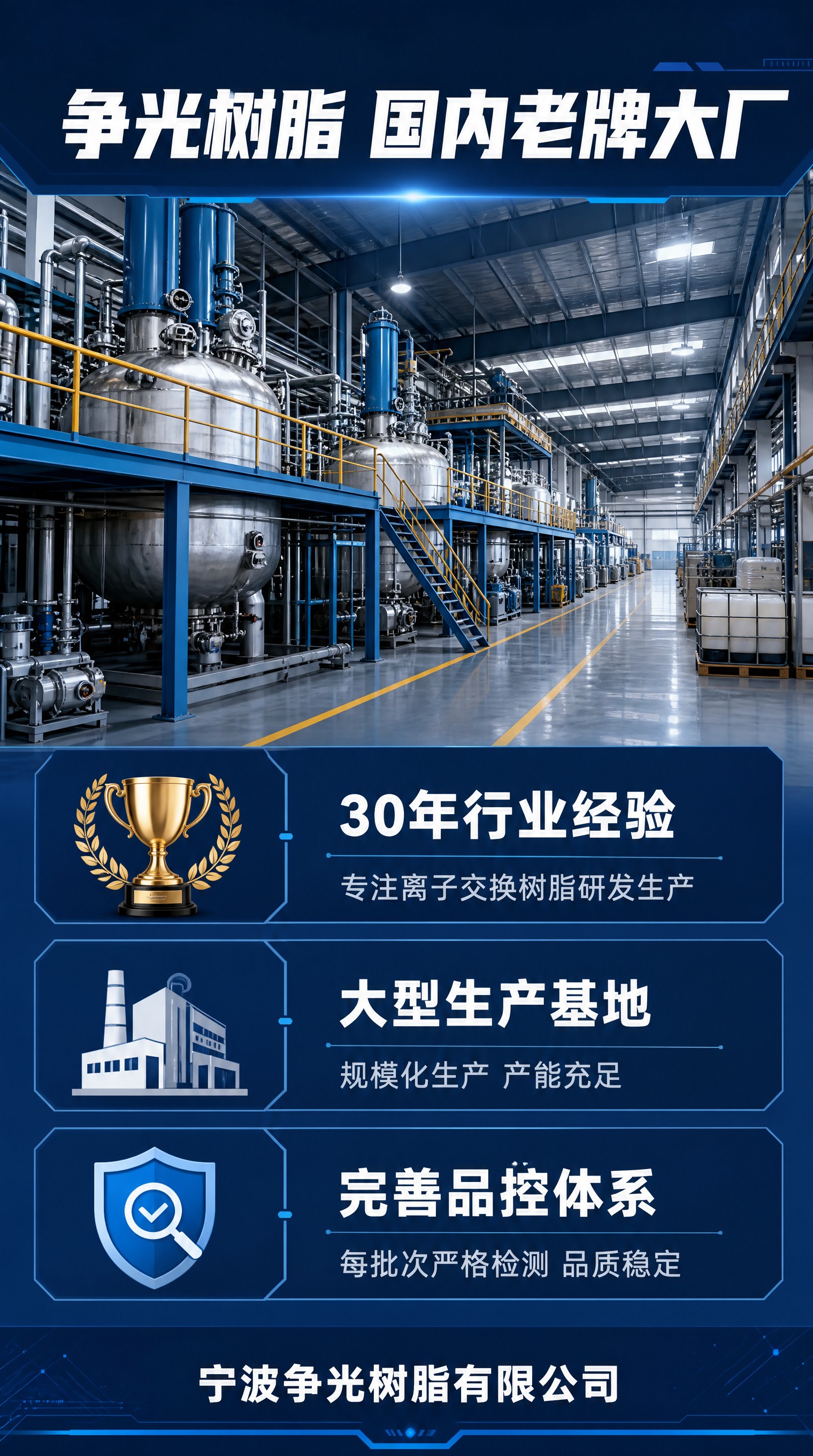 淘宝详情页第7屏品牌实力，9:16竖版比例。深蓝科技工业风。顶… - 图片创意预览