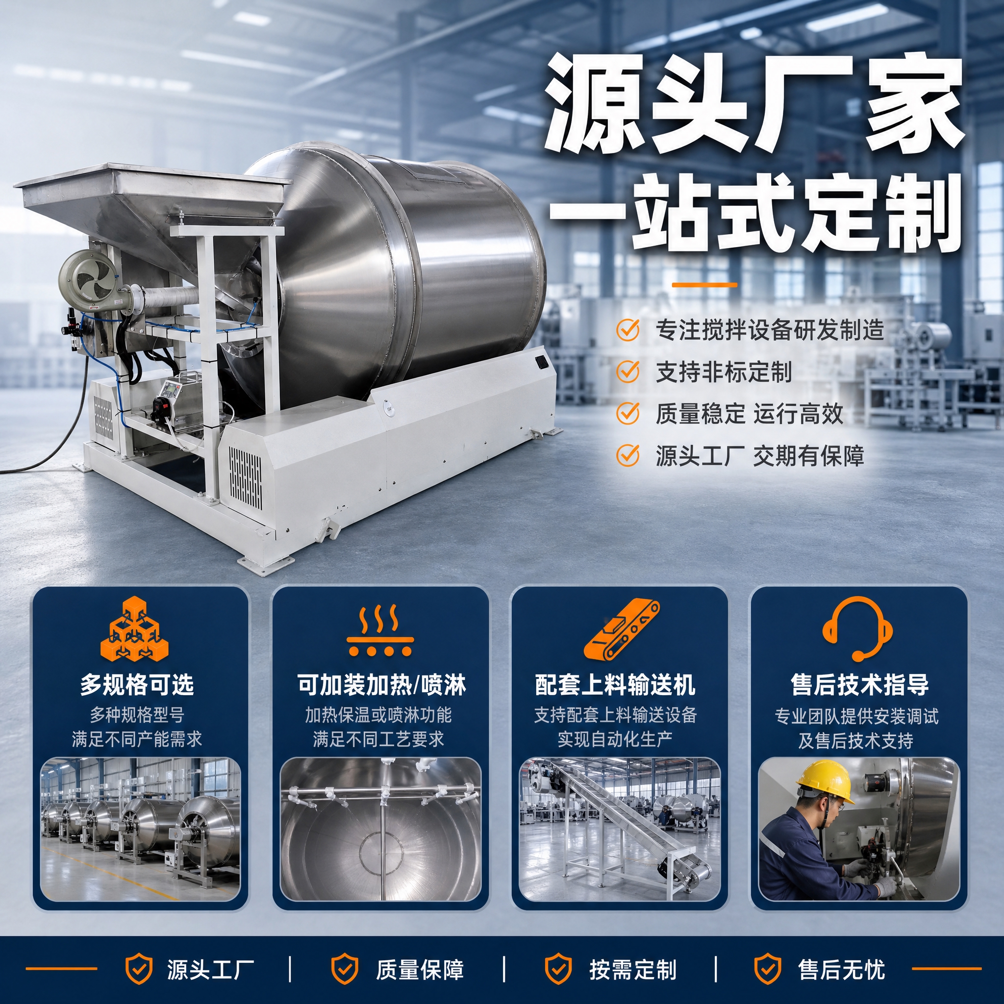 [主图-4] 实力服务转化图，源头厂家一站式定制，展示工厂实力… - 图片创意预览