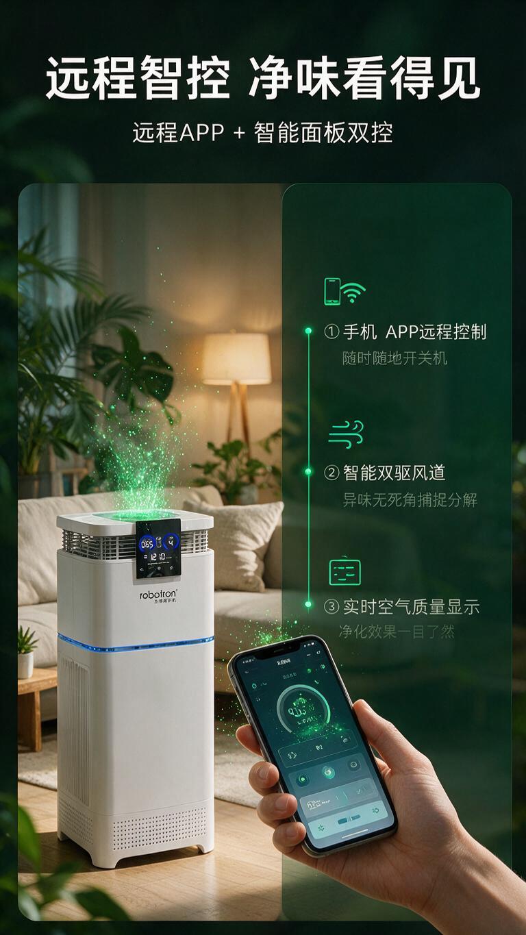 [商品] 使用【图1】robotron白色立式负氧离子空气净化… - 图片创意预览