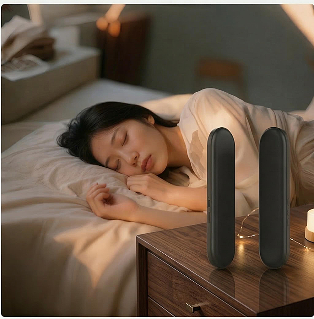 把柜子换成一个高档一些的深色木质床头柜