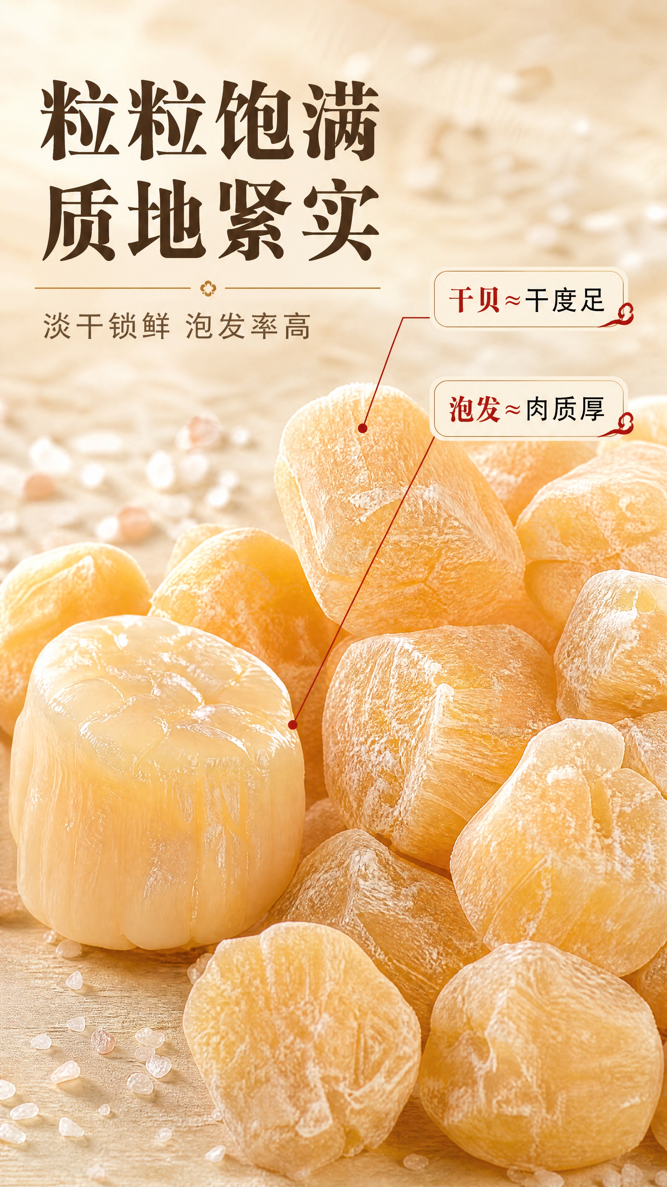 [商品] 使用【图1】淡干干贝（瑶柱）；保留干贝的淡黄色、不规… - 图片创意预览