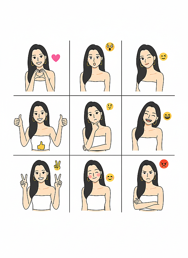 模特兒表情包