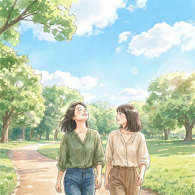 将两个美女改为漫画风格