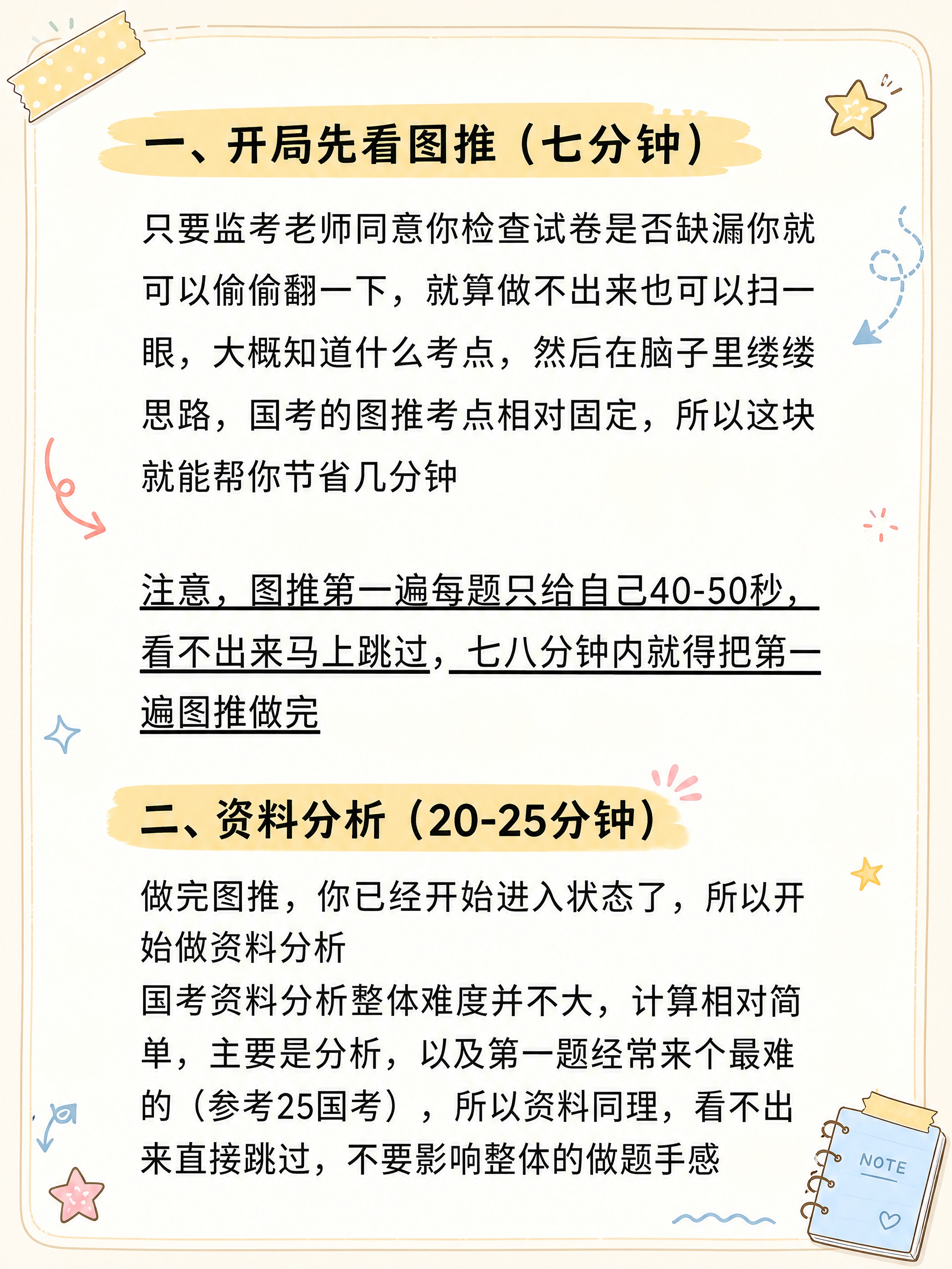 抖音热门图文风格，小红书笔记封面质感，手账拼贴风，教育备考类，… - 图片创意预览