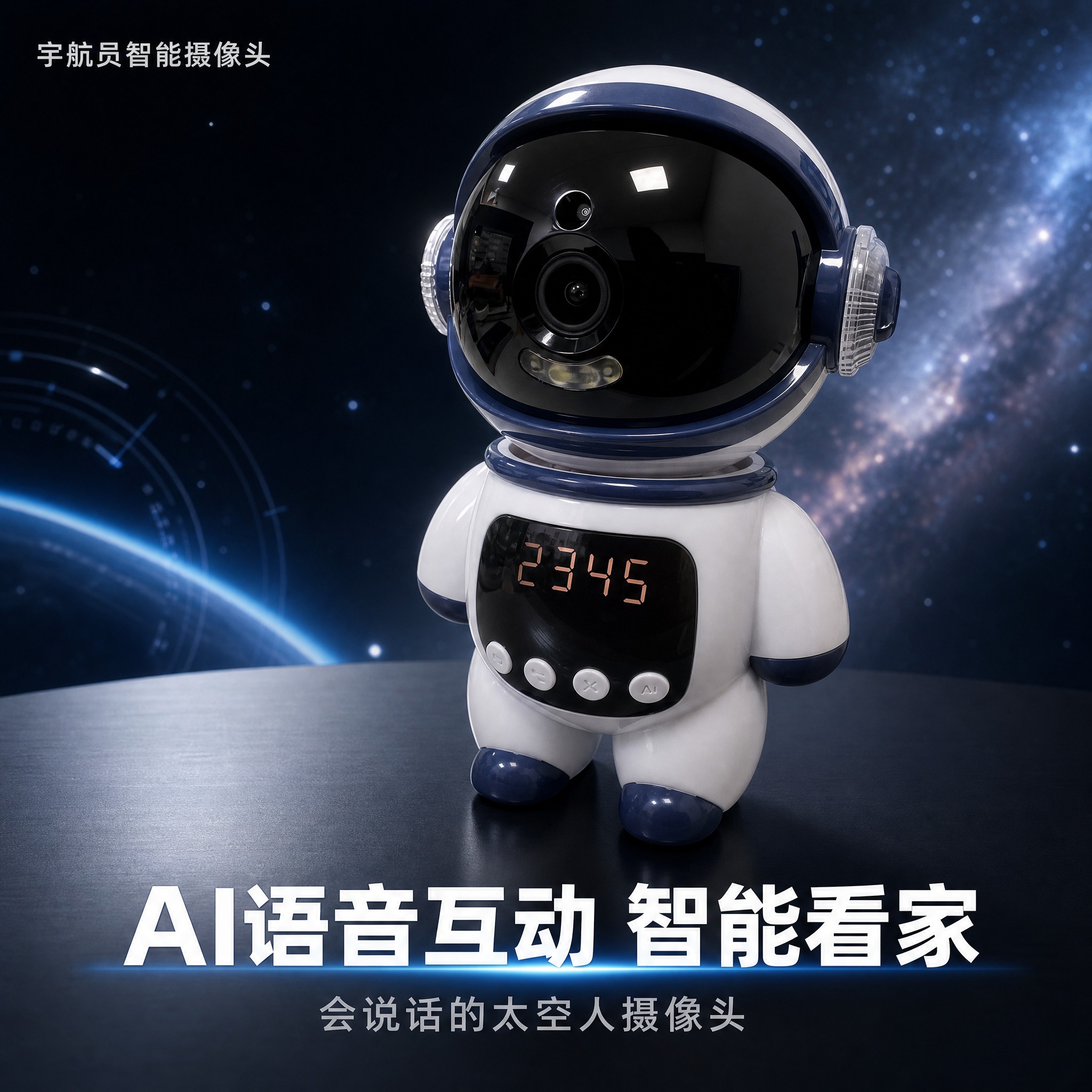 [主图-1] 宇航员造型智能摄像头 商品识别与核心利益首图。… - 图片创意预览