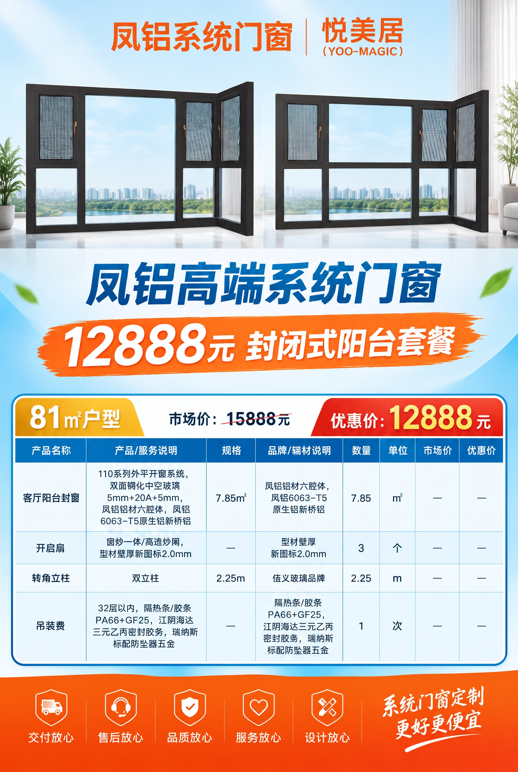 悦美居颜色改为橙色同凤铝门窗颜色一致 凤铝门窗改为凤铝系统门窗 - 图片创意预览