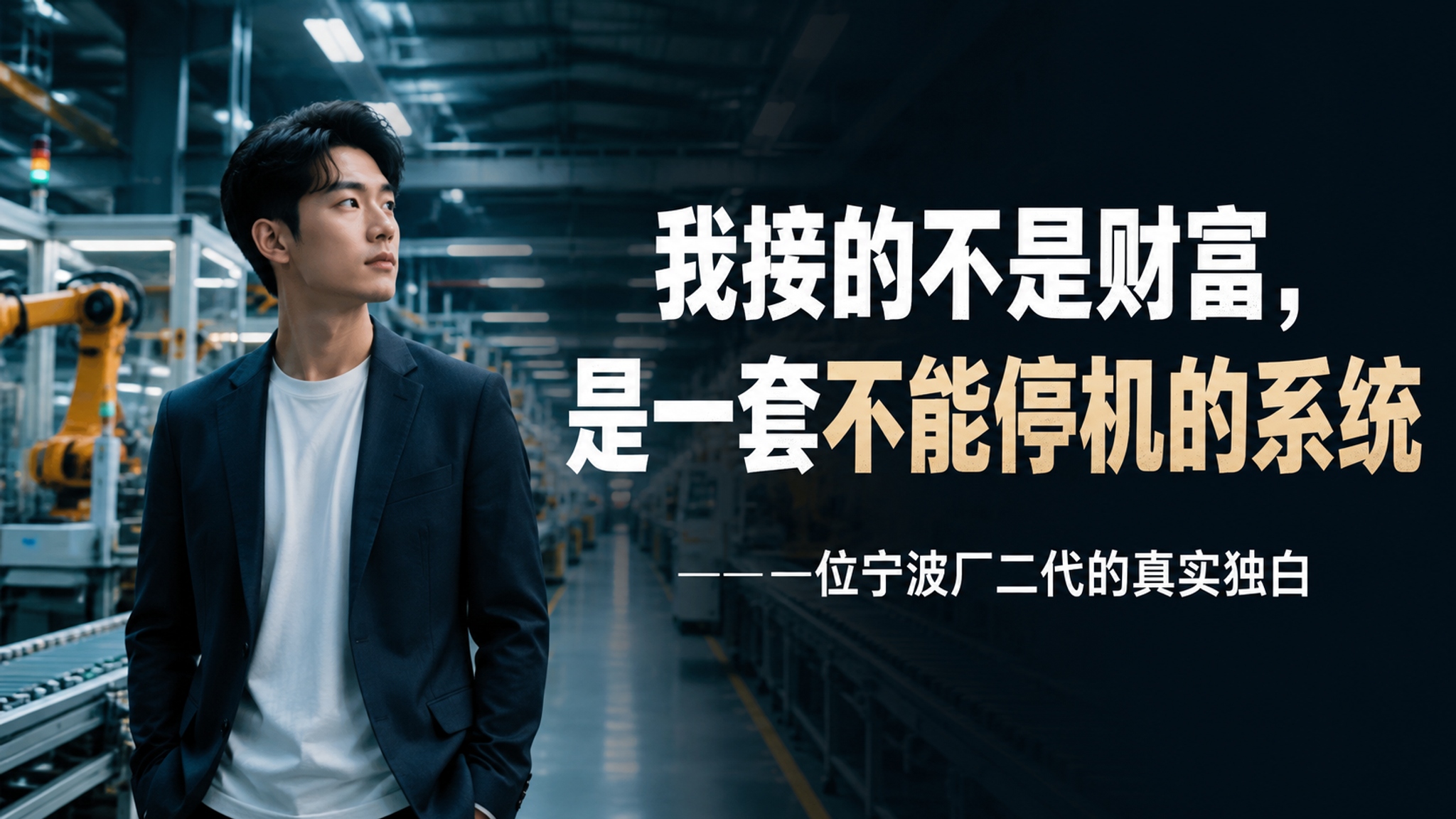 微信公众号文章封面图，16:9横版，主题是一位宁波厂二代的真实… - 图片创意预览