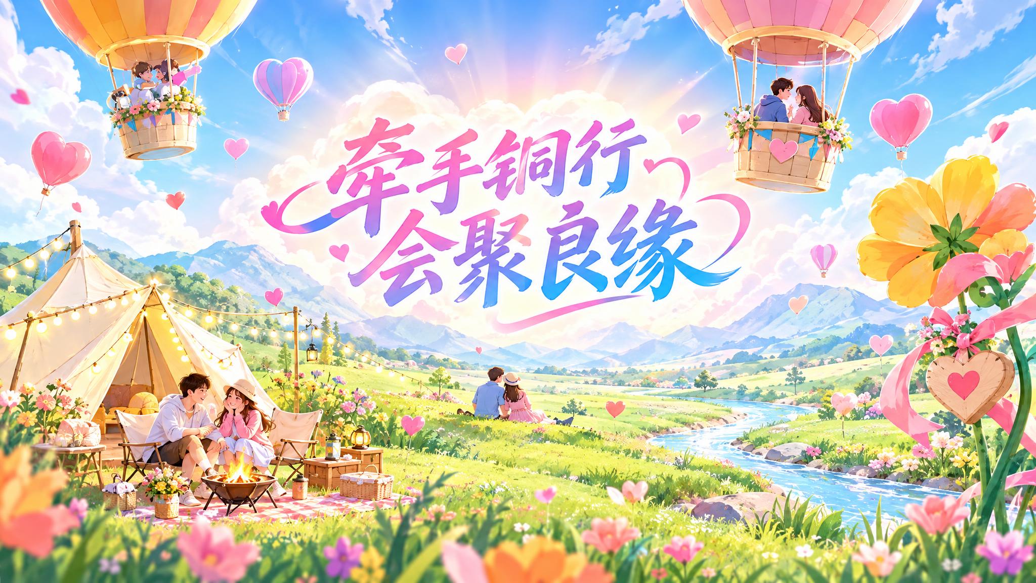 参考原图的明亮治愈系卡通插画风格，重新生成一张 2:1 横版相… - 图片创意预览
