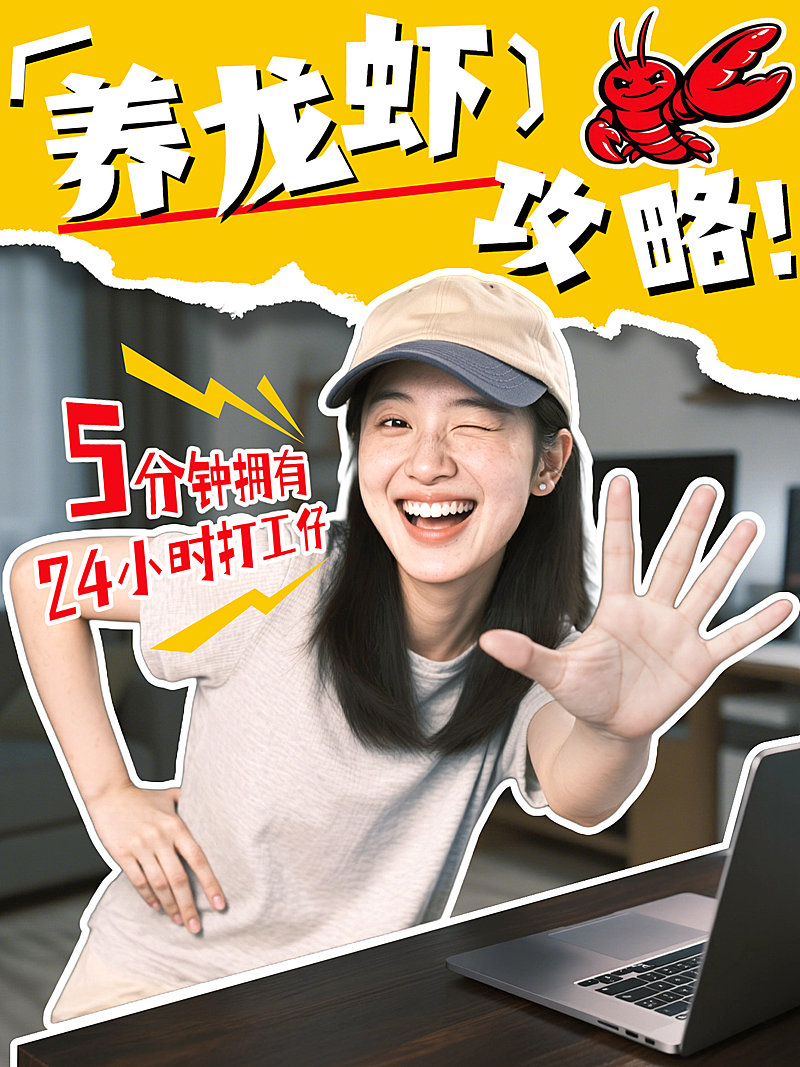 OpenClaw养龙虾ai助手讨论话题小红书封面