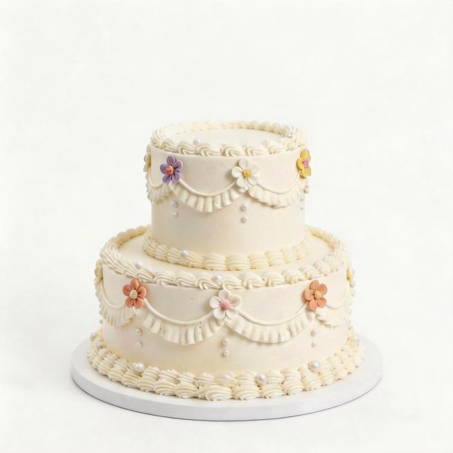 去掉图上的拉旗和所有猫咪，只保留蛋糕预览效果