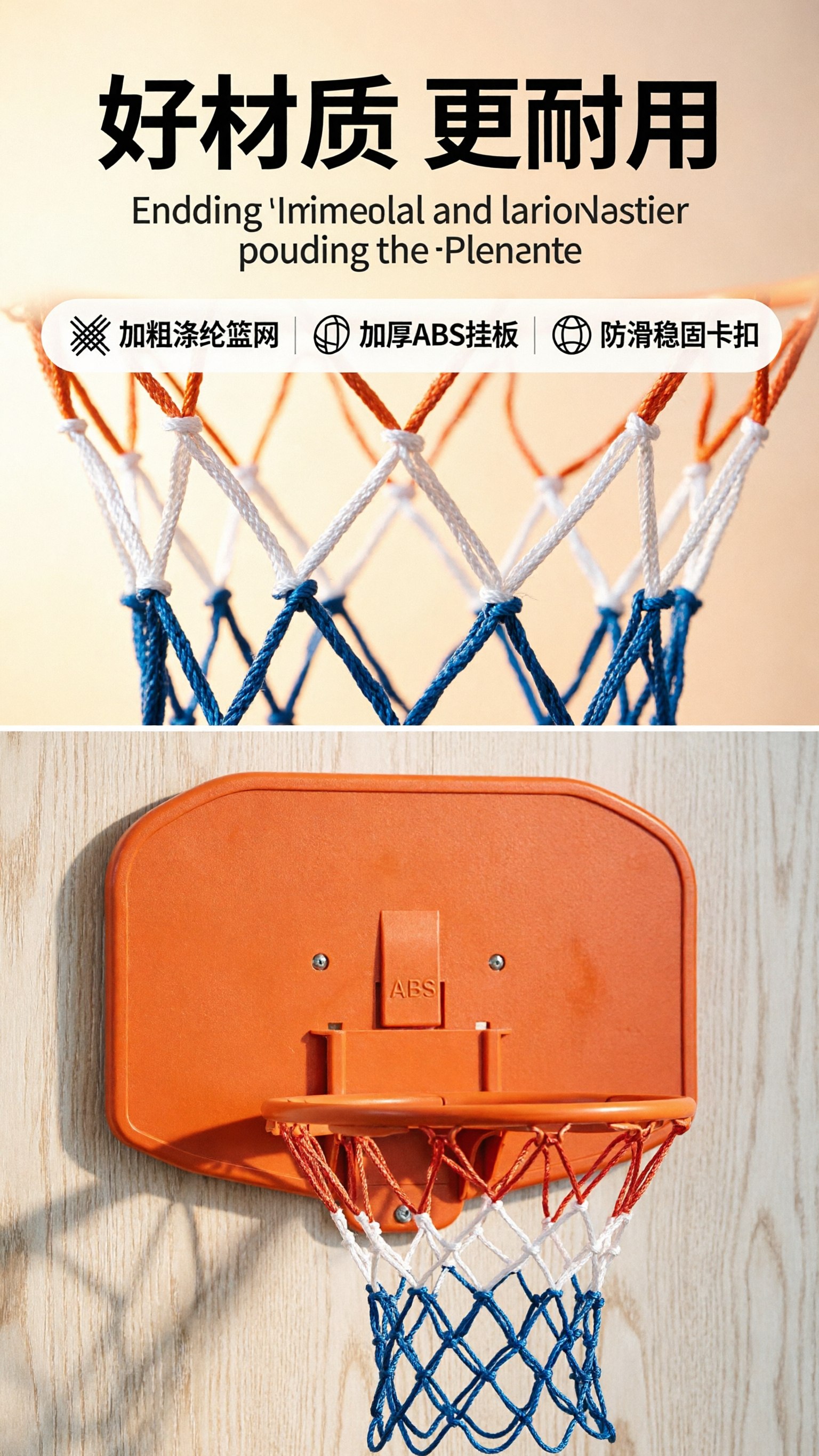 [商品] 使用【图1】橙色挂墙式迷你篮球框；保留橙色挂板、篮筐… - 图片创意预览