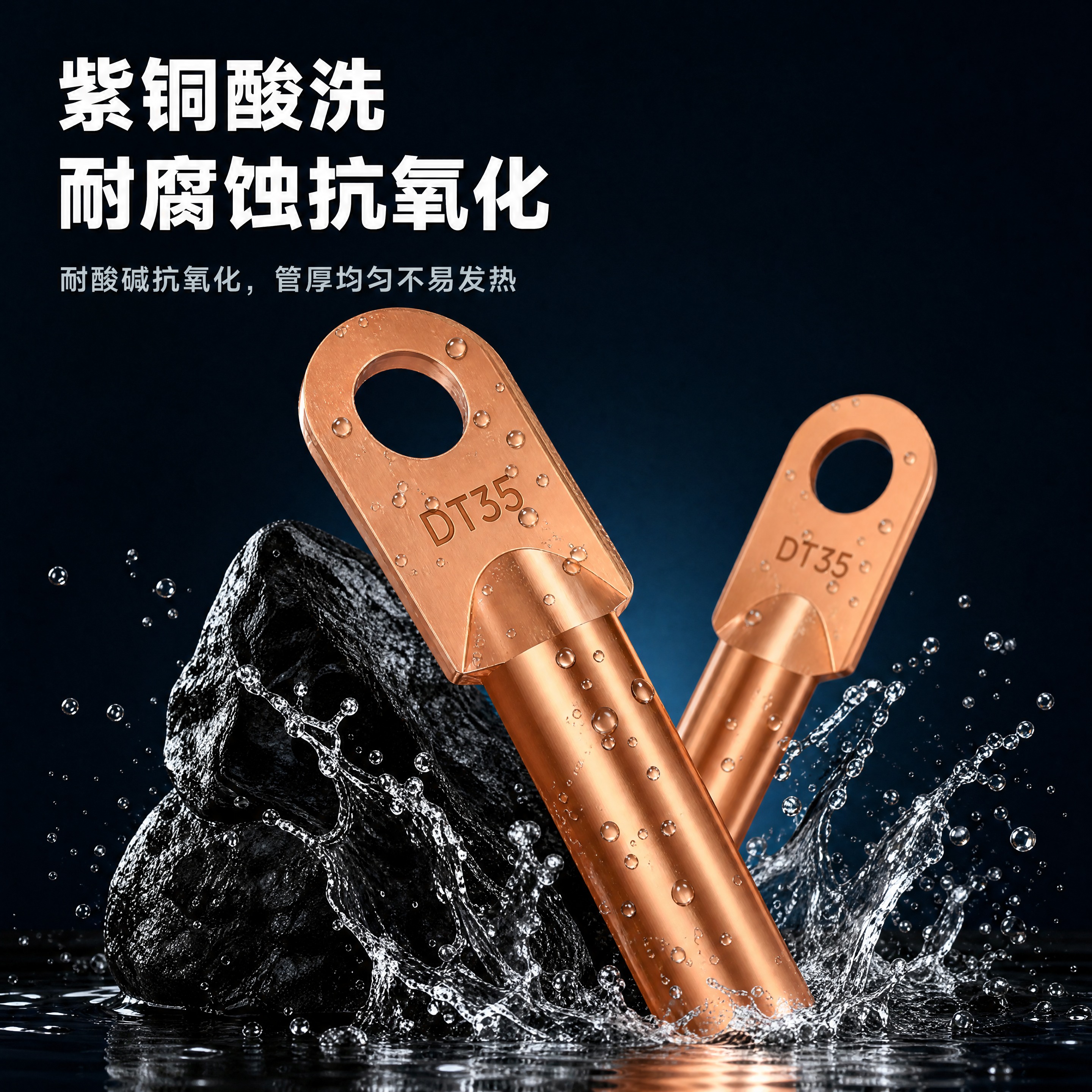 [商品] 使用【图1】中的两个DT35紫铜鼻子带水珠水花效果，… - 图片创意预览