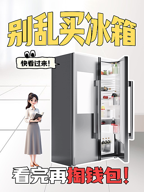 买冰箱避坑指南分享电器商品零售创意风小红书配图