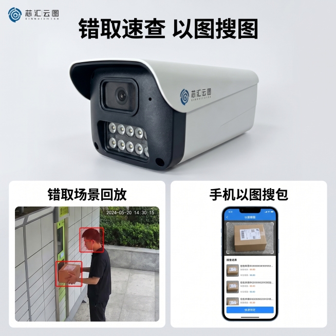 [主图-3] 错取速查 以图搜图功能演示。
[氛围风格] 实用科技风，步骤清晰直观；
[画质] 商业摄影质感、光线柔和通透、产品清晰真实、画面干净高级。
[元素] 采用上下构图，上方放置人脸识别摄像头预览效果