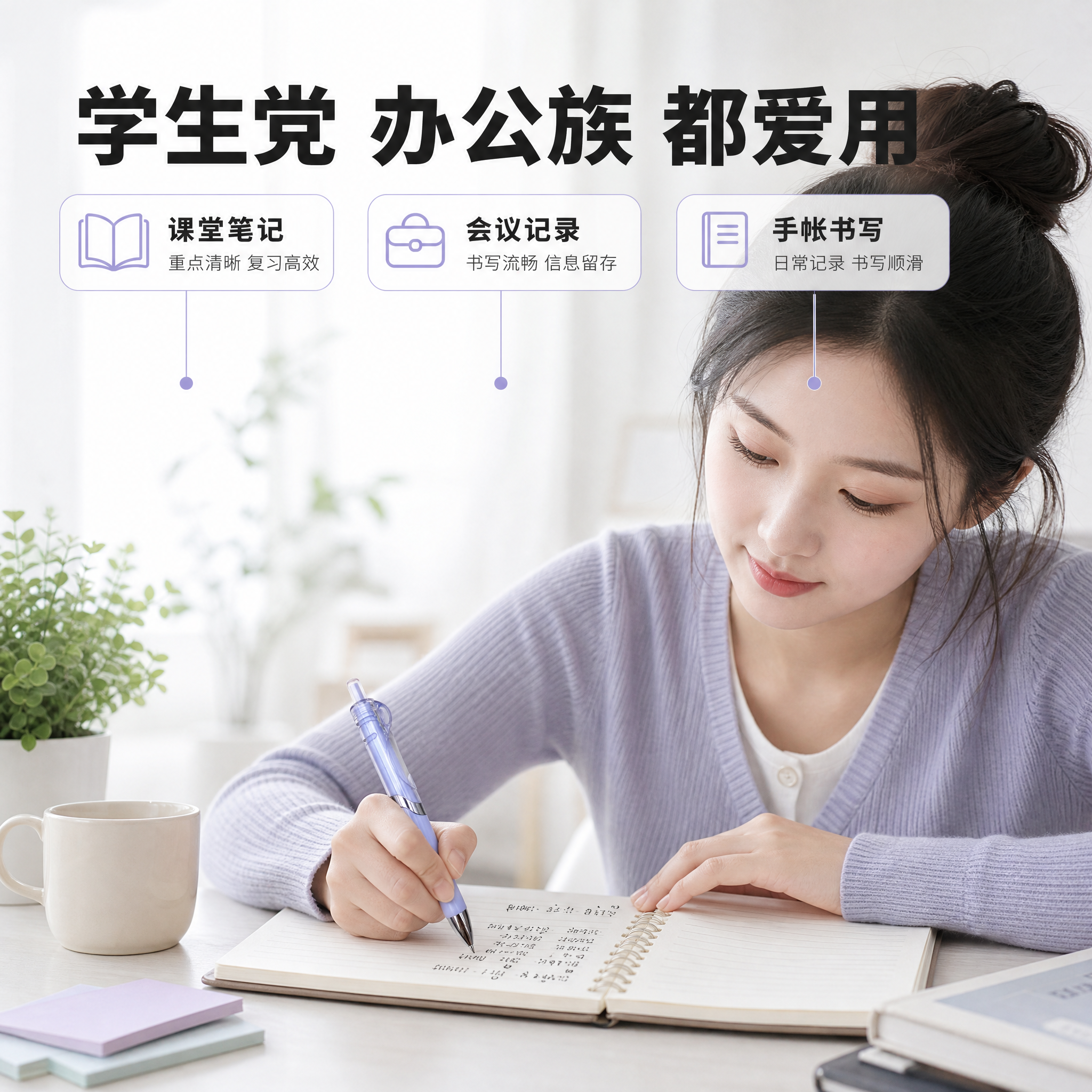 [主图-4] 使用场景与人群：说明怎么用、适合谁，覆盖课堂笔记… - 图片创意预览