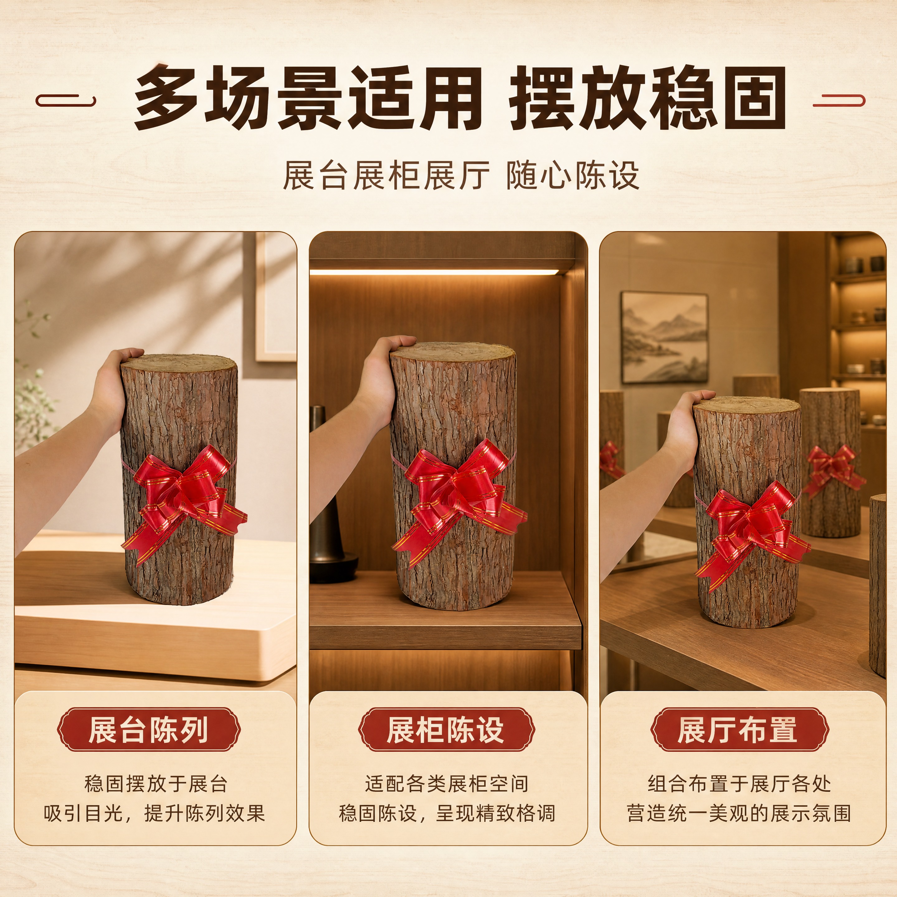 [商品] 使用【图2】手扶杉墩木段的场景图；保留杉墩木段的圆柱… - 图片创意预览